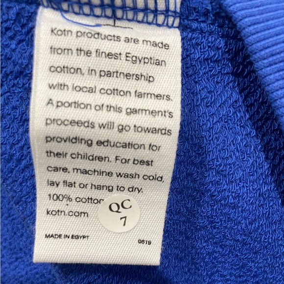 Goodee Kotn The Goodee Hoodie Sweatshirt Pullover Egyptian Blue Mens Size S NWT - Picture 7 of 11